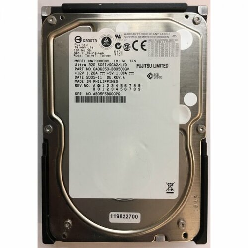 Жесткий диск Fujitsu CA06350-B400 300Gb U320SCSI 3.5 HDD 300 гб внутренний жесткий диск fujitsu ca06699 b400 ca06699 b400