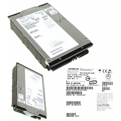 Жесткий диск Hitachi HUS103030FL3600 300Gb U320SCSI 35 HDD 7337000₽