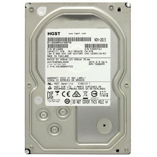 Жесткий диск Hitachi 0F14689 3Tb 7200 SATAIII 35 HDD 1593500₽
