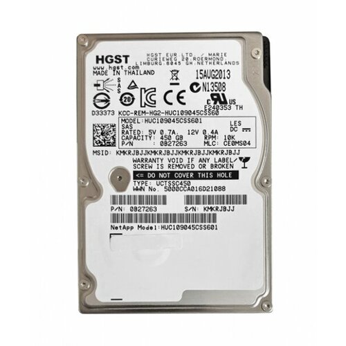 Жесткий диск Network Appliance 0B27263 450Gb 10000 SAS 25 HDD 5163500₽