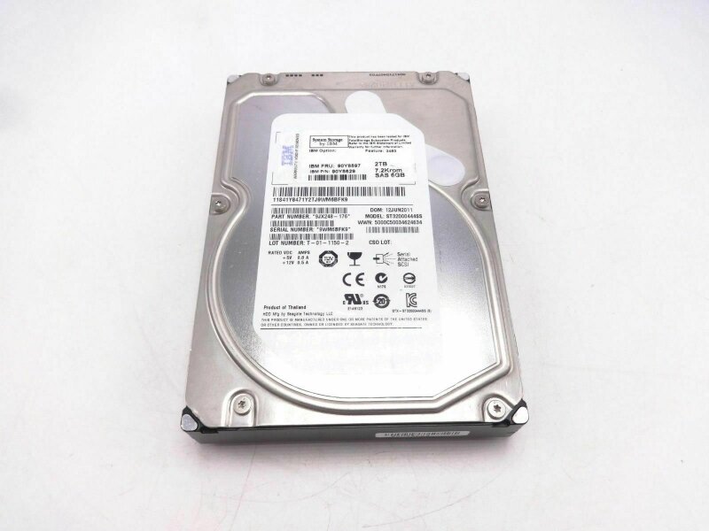 Жесткий диск IBM 90Y8597 2Tb 7200 SAS 3,5" HDD