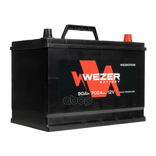 Wez90700r_аккумуляторная Батарея! 90Ah 700A Jis +Справа 303/175/228 WEZER арт. WEZ90700R