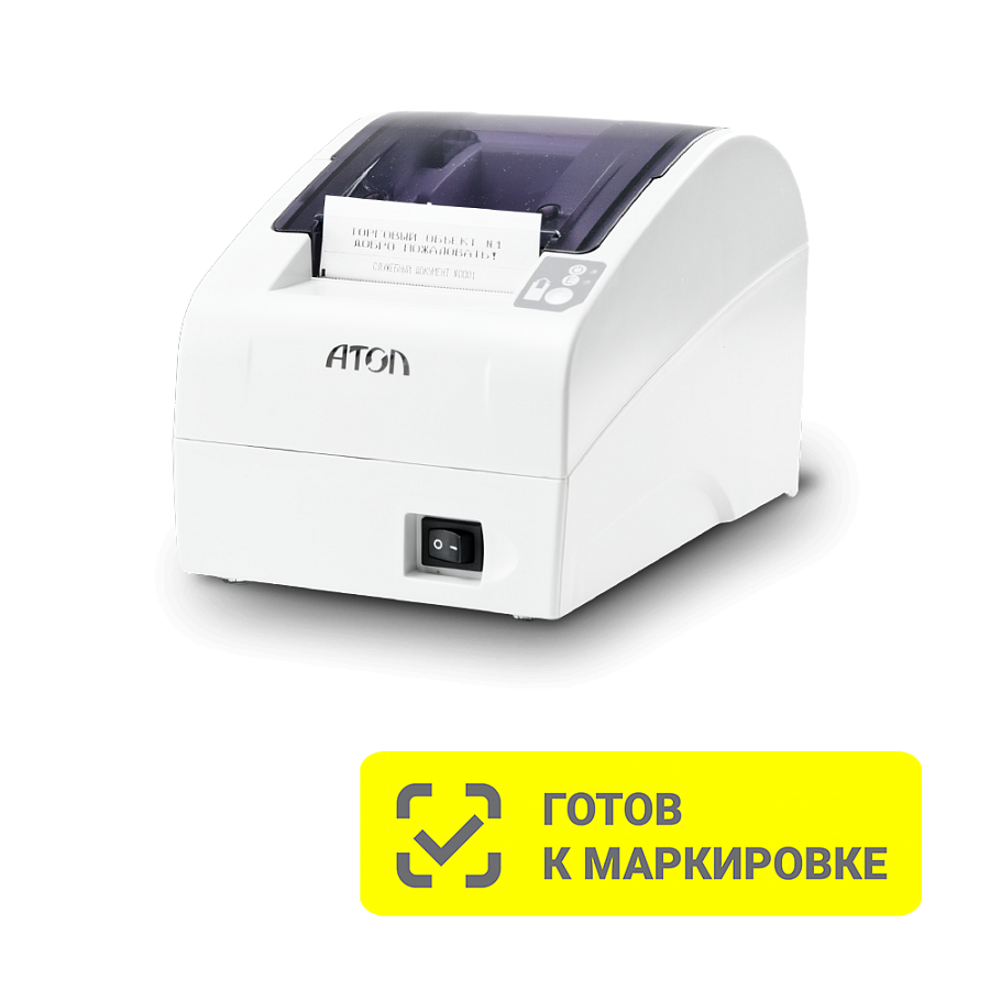 ККТ АТОЛ FPrint-22ПТК. Белый. Без ФН. USB. RS-232. Ethernet. 5.0