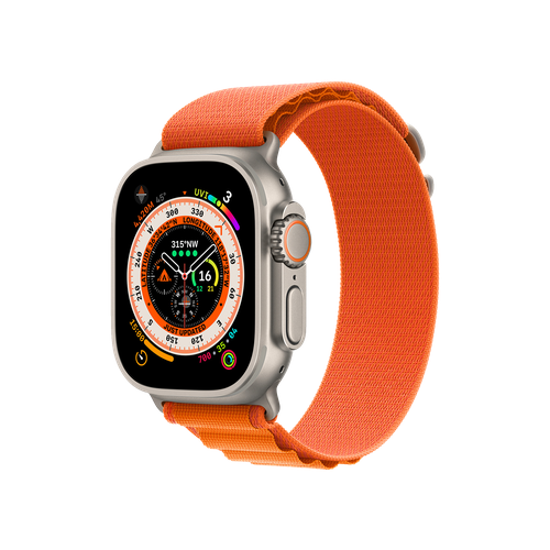 Apple Watch Ultra 49mm Titanium Case Alpine Loop Orange (L, 165–210 mm)