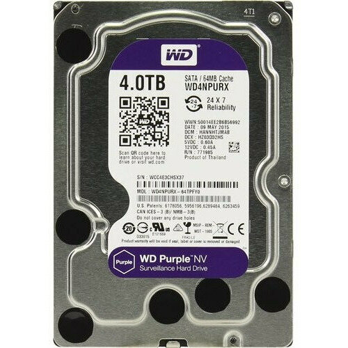 Жесткий диск Western Digital WD Purple 4 ТБ WD Purple NV 4 TB WD4NPURX 950200₽