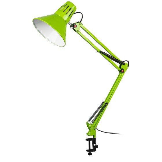 фото Эра Б0052760 Настольный светильник N-121-E27-40W-GR Е27 на струбцине зеленый