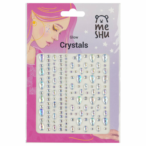 Наклейки стразы MESHU Glow, 16*10.5см