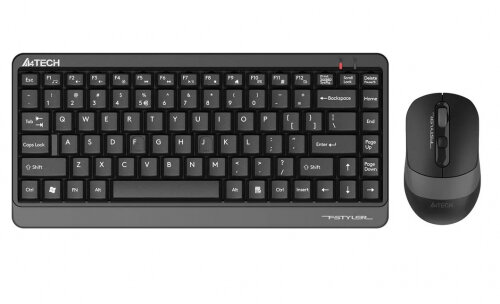 Клавиатура и мышь беспроводные A4TECH Fstyler FG1110 черный/серый