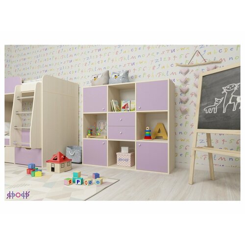 Стеллаж Джери (Ирис, Дуб молочный)