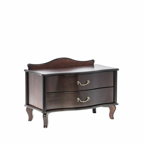 Прикроватная тумбочка Джульетта широкая 2 ящика (Орех) Ls