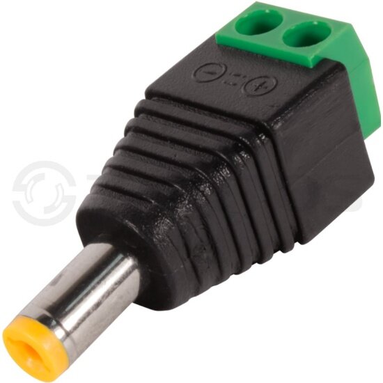 фото Разъем TANTOS TS DC штекер питания с клеммной колодкой, под винт, LUX (10шт/упак)