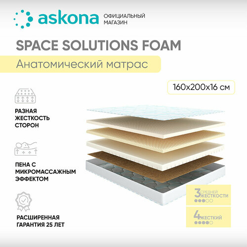 Матрас анатомический Askona (Аскона) Space Solutions Foam 160х200