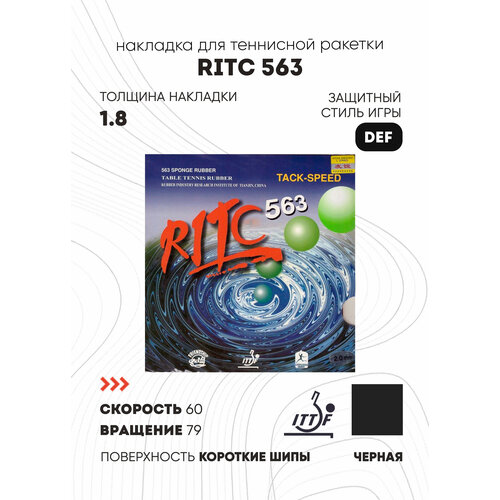 фото Накладка friendship ritc 563 (цвет черный, толщина 1.8) friendship 729