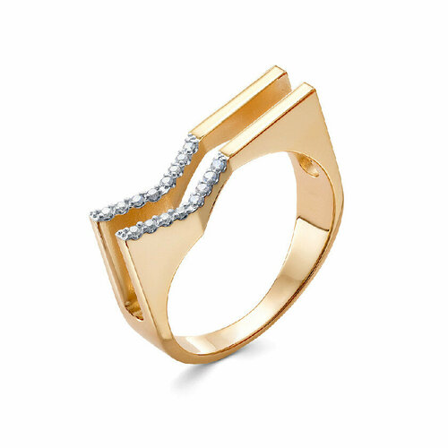 Кольцо Brilliant Style, красное золото, 585 проба, бриллиант, размер 18, золотой, красный