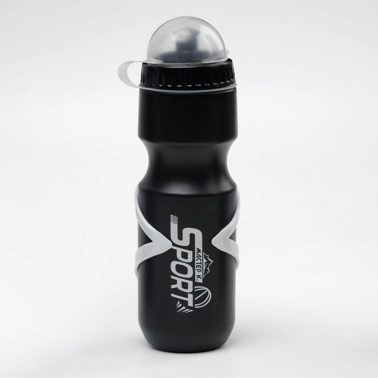 Бутылка для воды велосипедная"Мастер К.", 750 мл , с креплением, чёрная (1шт.)