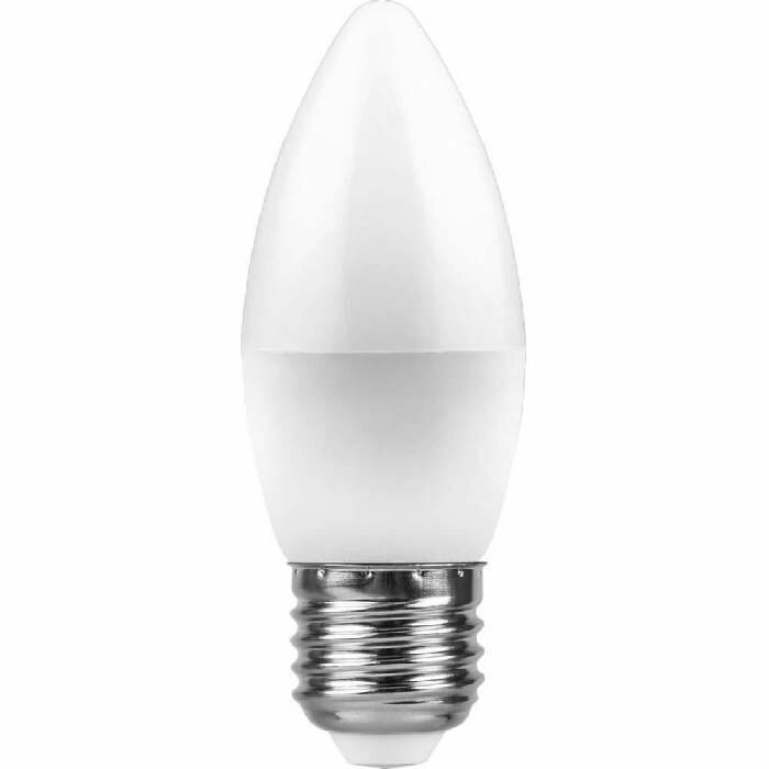 Лампочка светодиодная свеча E27/C37 11Вт 935Лм белый нейтральный 4000К, 25944 - фотография № 6