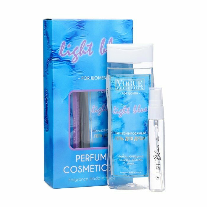 Vogue Collection Подарочный набор женский Light blue: гель для душа, 250 мл + парфюмерная вода, 33 мл