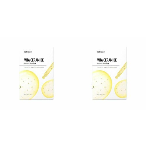 Nacific, Тканевая маска для лица с керамидами Vita Ceramide Moisture Mask Pack, 30 г, 2 шт