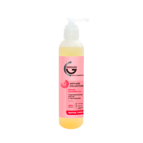 Гидрофильное масло Greenini Anti-Age с Пептидами 200 мл масло для снятия макияжа greenini гидрофильное масло с пептидами anti age
