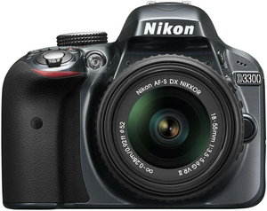 Фотоаппарат Nikon D3300 Kit 18-55mm f/3.5-5.6G AF-P DX, черный