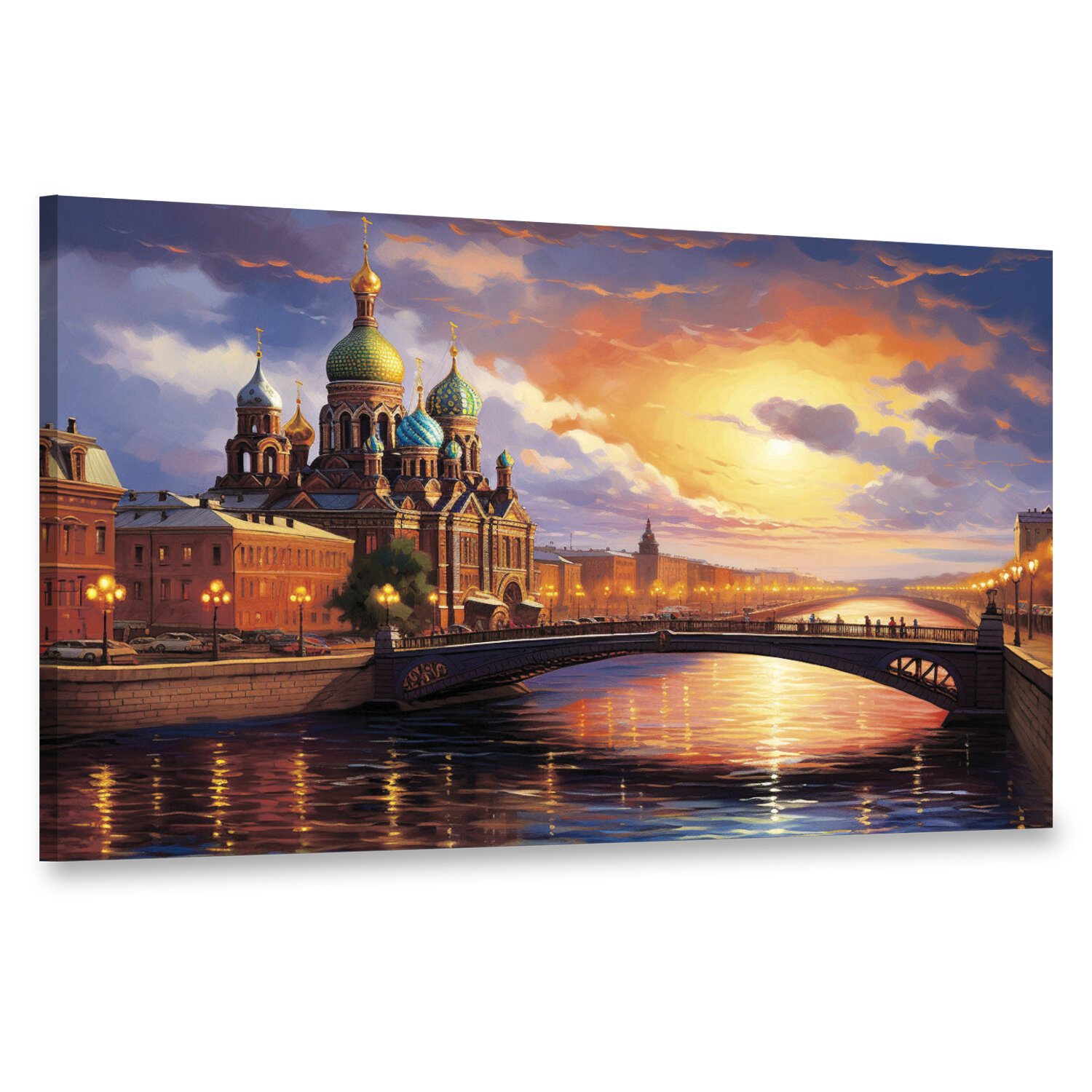 Интерьерная картина 100х60 "Мосты Петербурга"