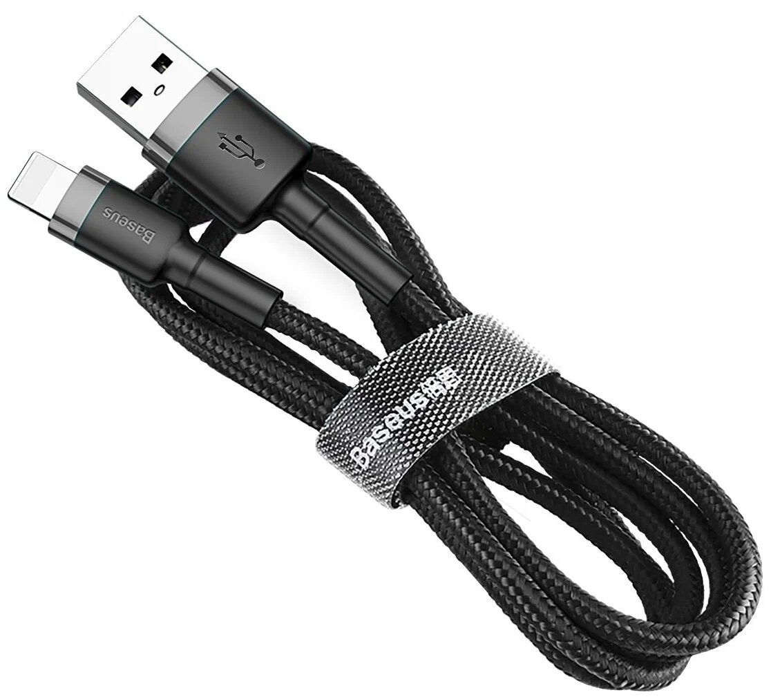 Кабель Baseus Cafule special edition USB - Lightning (CALKLF) 1 м черный/серый