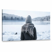 Интерьерная картина 100х60 "Зимнее созерцание"