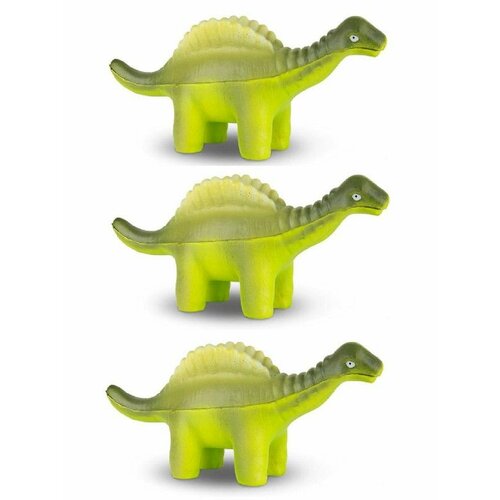 Набор 3 штуки: Игрушка-антистресс Сквиш Динозавр Гигантспинозавр 15 см