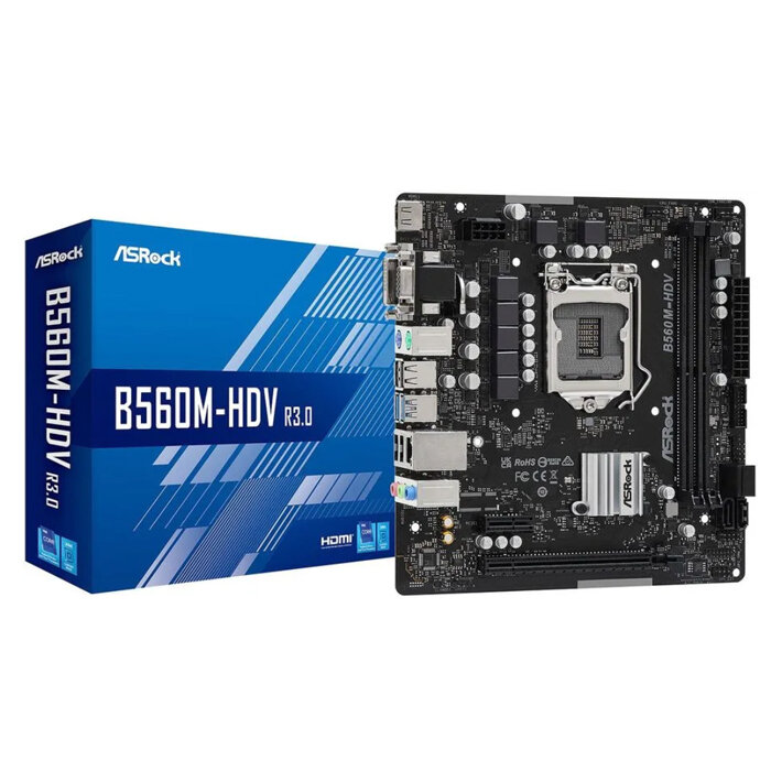 ASRock Материнская плата ASRock B560M-HDV R3.0 (mATX)