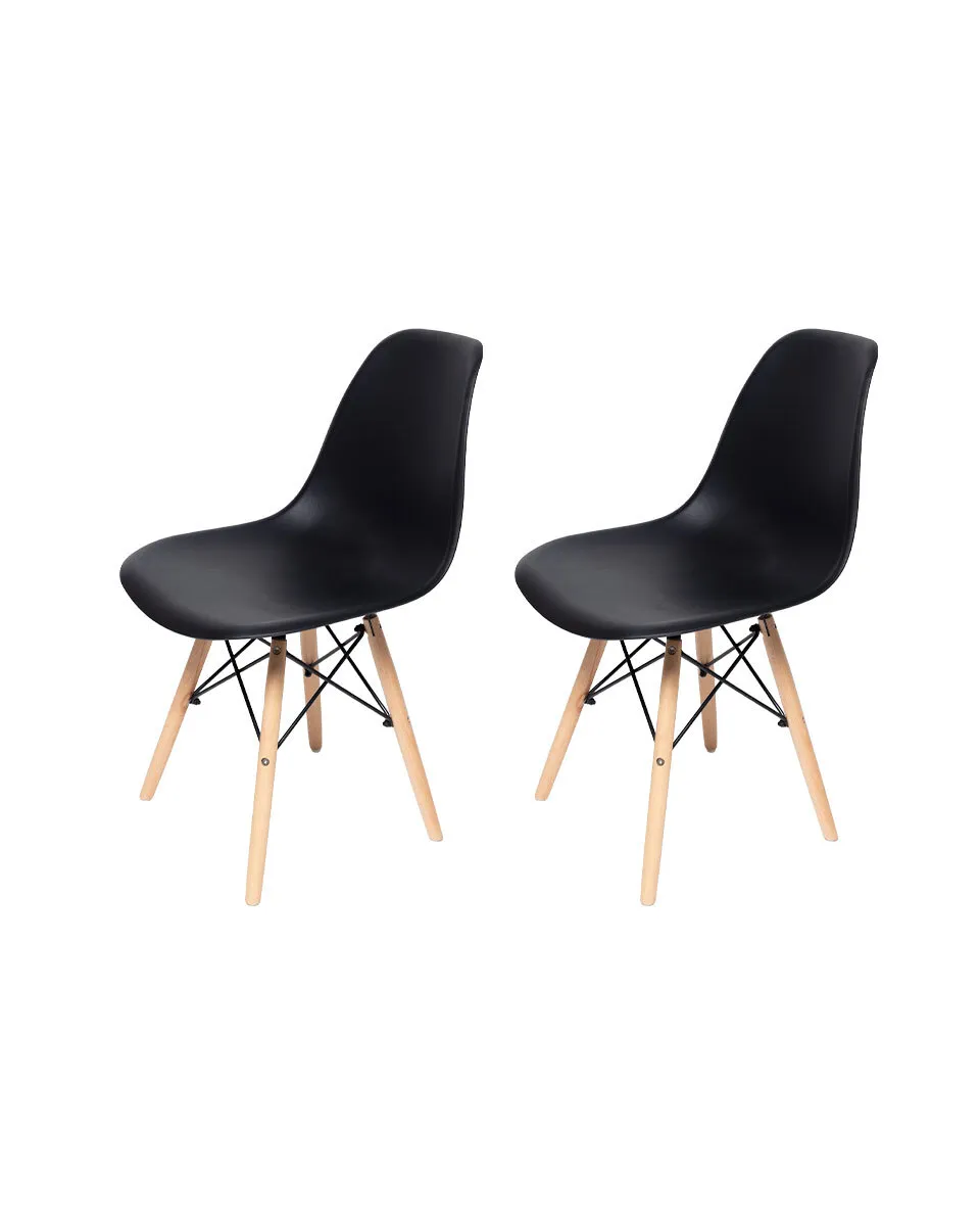 Комплект из 2-х стульев для кухни FP-235 ( аналог SC-001) черный, пластиковый