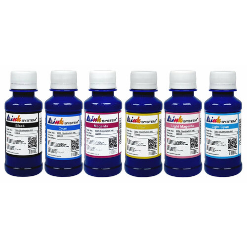 Чернила Inksystem Сублимационные для Epson 6 цв. по 100 мл (Bk, C, M, Y, LC, LM)
