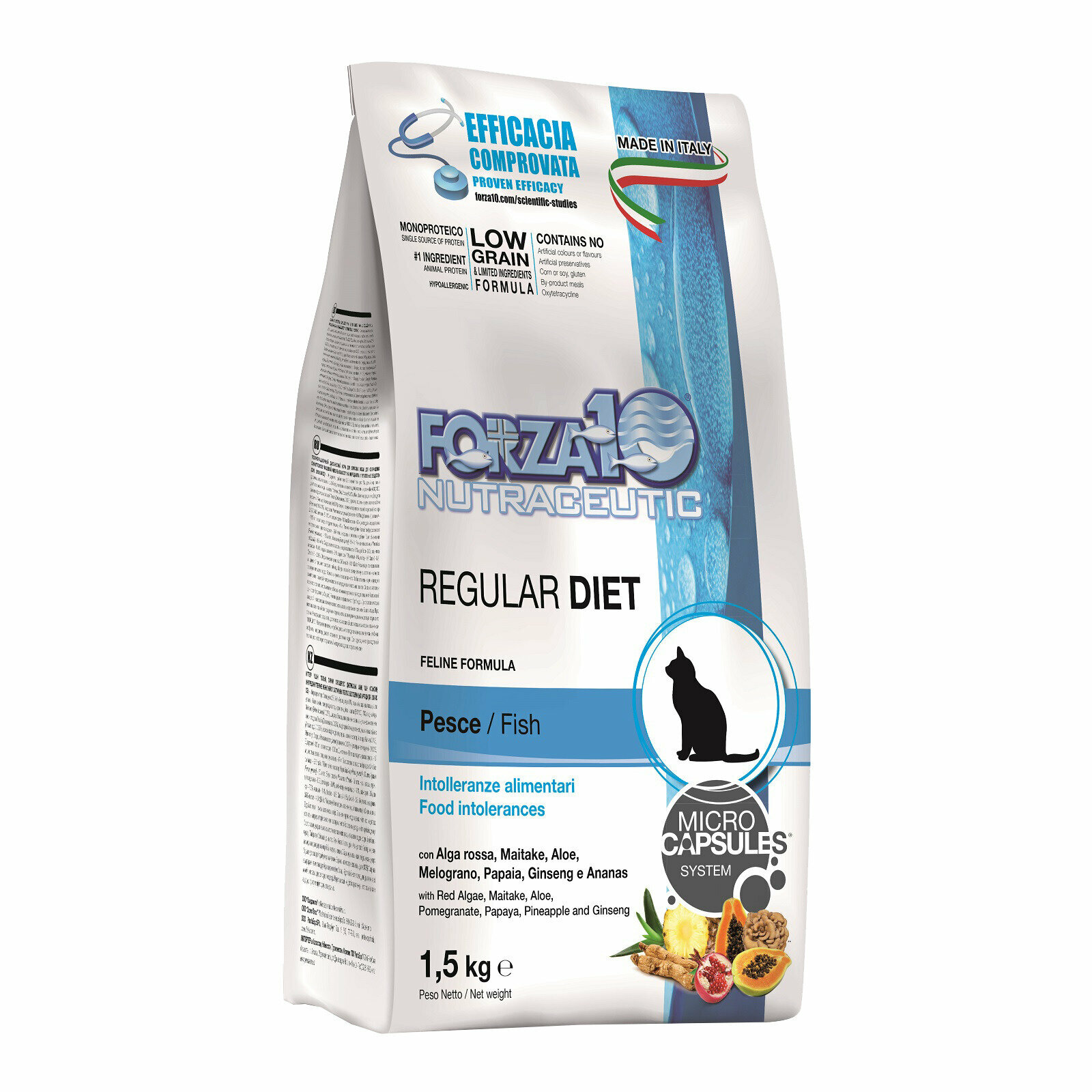 Корм для кошек при аллергии, Forza10 Regular Diet из рыбы 1,5 кг