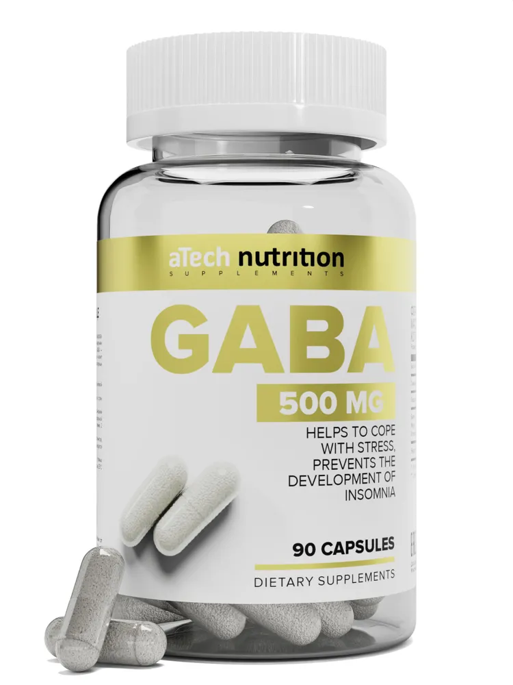 GABA / габа (гамма-аминомасляная кислота), aTech nutrition, 90 капсул
