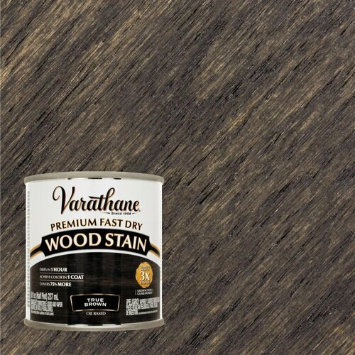 Быстросохнущая морилка на масляной основе Varathane Fast Dry Wood Stain 236 мл Подлинный коричневый 333616