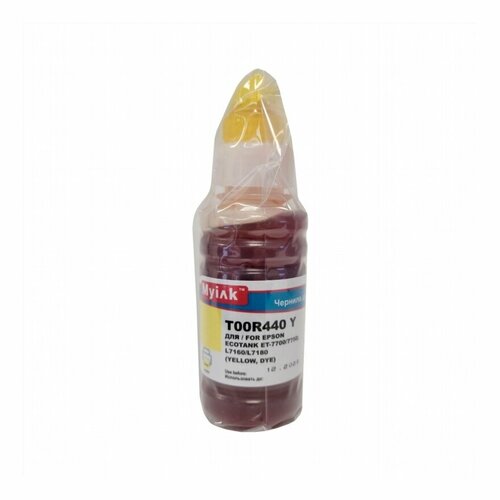 Чернила для EPSON EcoTank106 (T00R440) ET-7700/7750/L7160/L7180 (70мл, yellow, Dye) MyInk c13t04d000 t04d0 maintenance chip for epson et 7700 et 7750 l7180 l7160 l7188 inkjet printer maintenance box waste ink tank