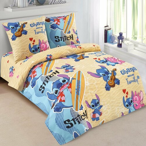 Постельное белье Детское 1.5-спальное из Поплина (70х70 2 шт) 