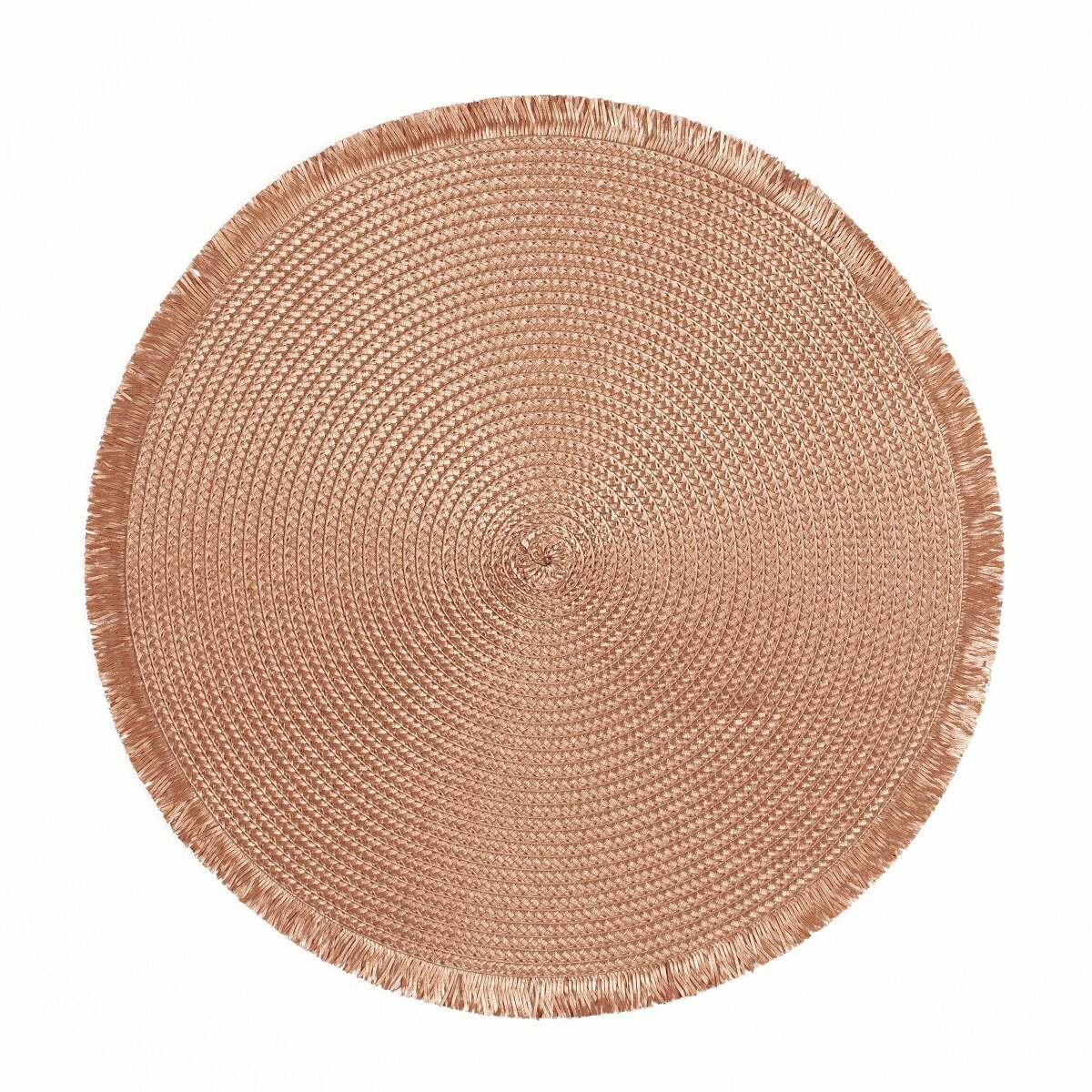 фото Салфетка сервировочная под столовые приборы круглая, плейсмат на стол 38 Q Rival корица, коричневая