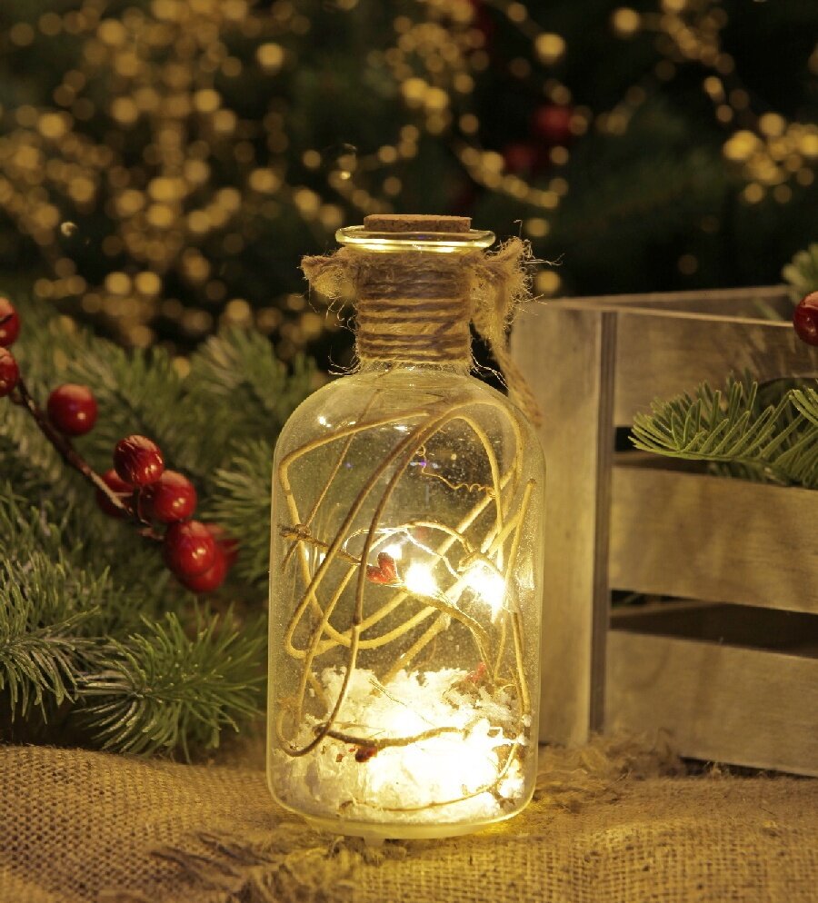 фото Стеклянная банка с LED подсветкой