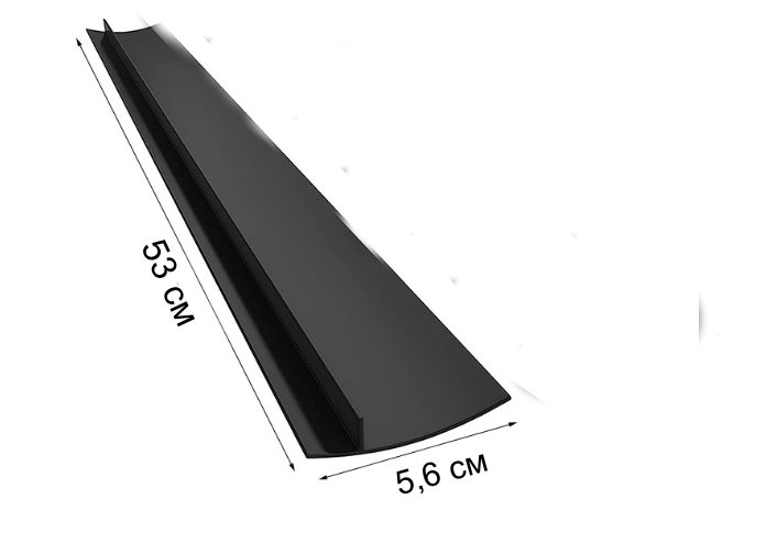 Силиконовая накладка на столешницу для закрытия щели 53см, 1шт,черная - фотография № 2