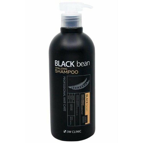 3W Clinic Шампунь для волос восстанавливающий с экстрактом черной фасоли Black Bean Vitalizing Shampoo 500 мл 3009₽