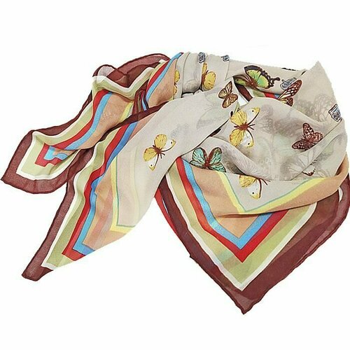 фото Платок ,100х100 см, бежевый нет бренда