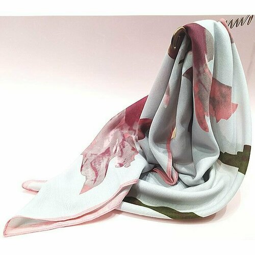 фото Платок ,90х90 см, бирюзовый нет бренда