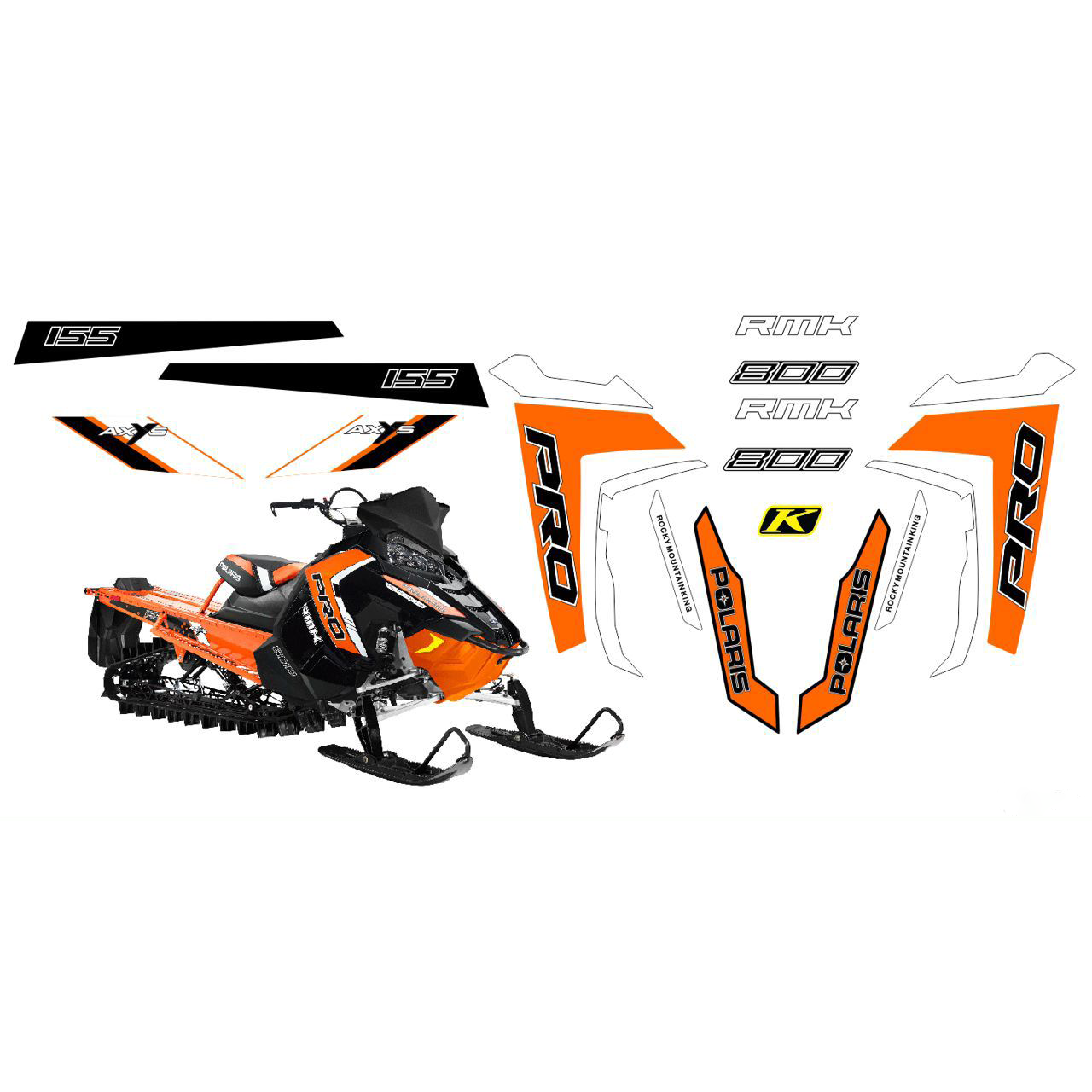 Наклейки Polaris Pro RMK 800 850 AXYS SKS — фото 2