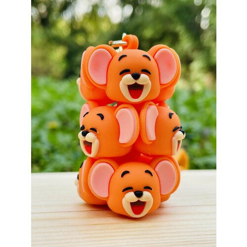 Брелок, белый, красный