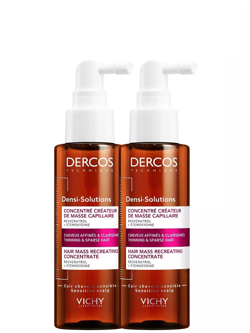 Виши Комплект Сыворотка для роста волос Densi-Solutions, 2 х 100 мл (Vichy, Dercos Densi-Solutions)