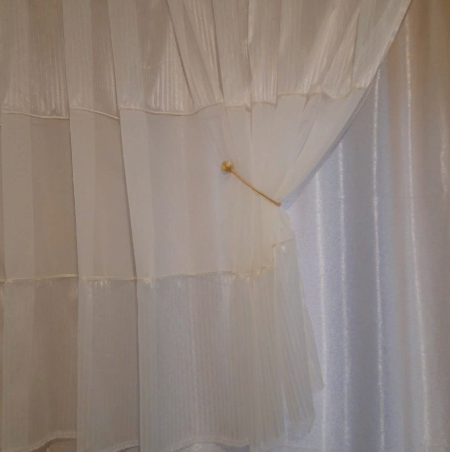 Тюль ИТлира вуаль для кухни комнаты в спальню гостиную белая 150*400 - фотография № 9