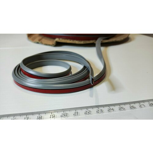 Резинка для обвесов 8 метров серый 4мм узкий резиновый молдинг для кузова, обвеса, арок, расширений, накладок, порогов, бампера. Уплотнительная лента для губы