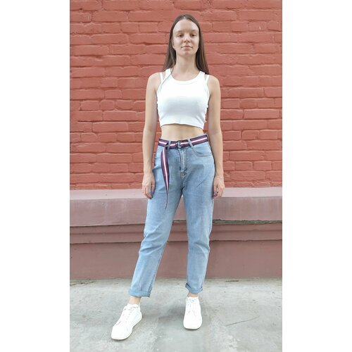 Джинсы мом , размер 31, голубой