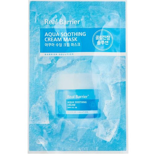 Успокаивающая кремовая тканевая маска с охлаждающим действием Real Barrier Aqua Soothing Cream Mask 30 мл х 10 шт