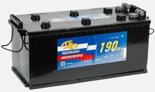 Изображение товара Аккумулятор автомобильный ПАЗ Подольские Аккумуляторы 190 А/ч 1200 А обр. пол. болт (4) Росс. авто (513x223x223)